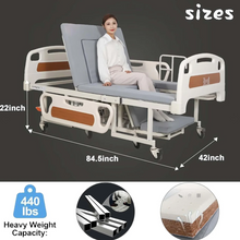 Load image into Gallery viewer, Electric Manual Home Nursing Bed with Built-in Wheelchair

