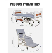 Load image into Gallery viewer, Electric Manual Home Nursing Bed with Built-in Wheelchair
