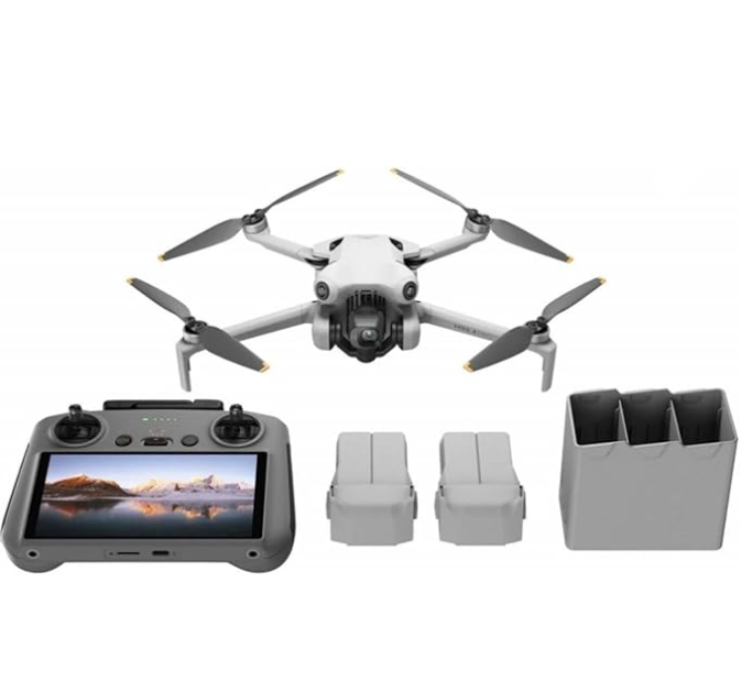 DJI Mini 4 Pro Drone Fly More Combo Plus ( DJI Rc2 ) Folding mini drone -HDR 4K Camera- 34min flight