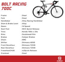 Load image into Gallery viewer, Mogoo Bolt 22-Inch Road Bike | 22-Inch Wheel Size | Adjustable Seat | Shimano Gears | For Adults |Yellow Color
