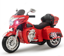 تحميل الصورة إلى عارض المعرض، Harley-Style Tri Glide Kids Ride-On Motorcycle with 3 Wheels and Hand Throttle - Age 3-6
