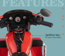 تحميل الصورة إلى عارض المعرض، Harley-Style Tri Glide Kids Ride-On Motorcycle with 3 Wheels and Hand Throttle - Age 3-6
