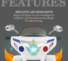 تحميل الصورة إلى عارض المعرض، Harley-Style Tri Glide Kids Ride-On Motorcycle with 3 Wheels and Hand Throttle - Age 3-6
