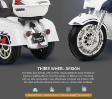 تحميل الصورة إلى عارض المعرض، Harley-Style Tri Glide Kids Ride-On Motorcycle with 3 Wheels and Hand Throttle - Age 3-6

