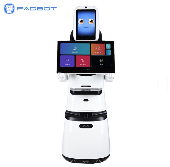 PadBot X3 Dual-Screen Showroom & Reception Robot For Government and Private sector offices