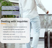 Load image into Gallery viewer, Intelligent Autonomous Commercial Reception Robot for Hotels Smart Chat gpt Humanoid Advertising Guide Rail App-Controlled Video
