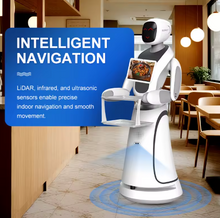 Load image into Gallery viewer, 6-Axis Intelligent Waiter Robot – Advanced Delivery &amp; Service Automation for Restaurants and Malls
