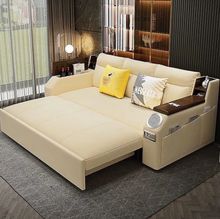 تحميل الصورة إلى عارض المعرض، Smart 2-in-1 Extendable Sofa Bed with Storage &amp; Bluetooth
