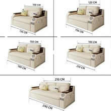 تحميل الصورة إلى عارض المعرض، Smart 2-in-1 Extendable Sofa Bed with Storage &amp; Bluetooth
