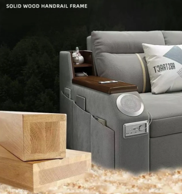 Smart 2-in-1 Extendable Sofa Bed with Storage & Bluetooth