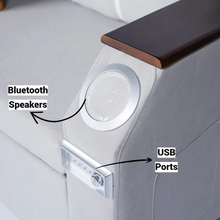 تحميل الصورة إلى عارض المعرض، Smart 2-in-1 Extendable Sofa Bed with Storage &amp; Bluetooth
