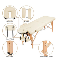 Load image into Gallery viewer, Portable Fitness Massage Table – Foldable Professional Therapy Bed with Carry Bag
