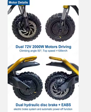 Load image into Gallery viewer, Kaabo Wolf King Electric Scooter 72V 28Ah LG battery 150km Range

