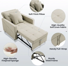 تحميل الصورة إلى عارض المعرض، Single Multifunctional Furniture 3-in-1 Chair – Sofa Bed, and Lounge Chair with Pillow
