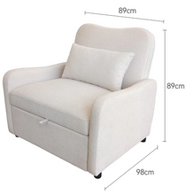 تحميل الصورة إلى عارض المعرض، Single Multifunctional Furniture 3-in-1 Chair – Sofa Bed, and Lounge Chair with Pillow
