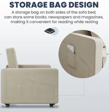 تحميل الصورة إلى عارض المعرض، Single Multifunctional Furniture 3-in-1 Chair – Sofa Bed, and Lounge Chair with Pillow
