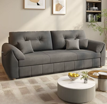 Load image into Gallery viewer, Luxury Multifunctional Sofa Bed with Storage – Soft Fabric, Easy Pull-Out Mechanism, Perfect for Compact Living Spaces
