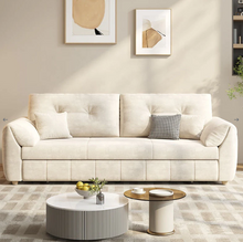 Load image into Gallery viewer, Luxury Multifunctional Sofa Bed with Storage – Soft Fabric, Easy Pull-Out Mechanism, Perfect for Compact Living Spaces
