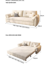 Load image into Gallery viewer, Luxury Multifunctional Sofa Bed with Storage – Soft Fabric, Easy Pull-Out Mechanism, Perfect for Compact Living Spaces

