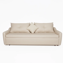 Load image into Gallery viewer, Modern leather sofa bed dual-purpose living room cream simple small apartment multi-functional storage
