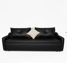 Load image into Gallery viewer, Modern leather sofa bed dual-purpose living room cream simple small apartment multi-functional storage
