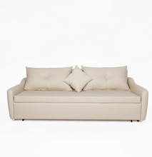 Load image into Gallery viewer, Modern leather sofa bed dual-purpose living room cream simple small apartment multi-functional storage

