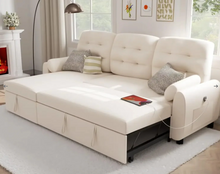 Load image into Gallery viewer, Sectional Sofa Couch Sleeper Sofa Bed with Reversible Storage Chaise Pull Out Couch
