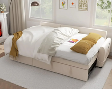 Load image into Gallery viewer, Sectional Sofa Couch Sleeper Sofa Bed with Reversible Storage Chaise Pull Out Couch
