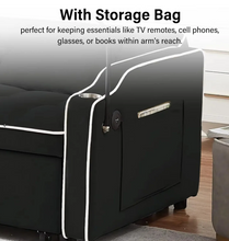 Load image into Gallery viewer, Sleeper Sofa Couch Bed 3 in 1 , Velvet Convertible Loveseat Sleeper Sofa Bed, Pull Out Sofa Bed With USB Port
