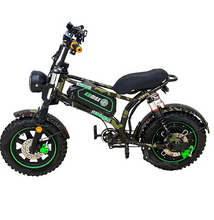 تحميل الصورة إلى عارض المعرض، Electric Fat Tire Bike, Military Camo Design Age 12+
