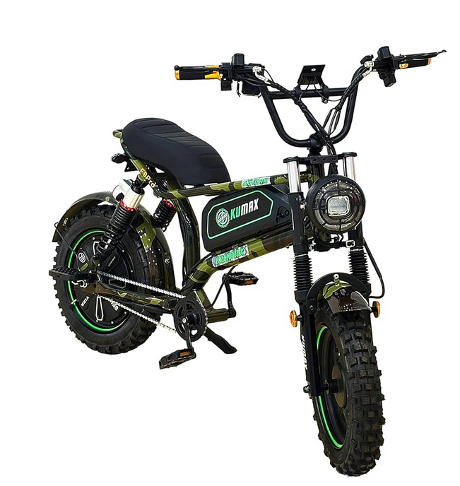Electric Fat Tire Bike, Military Camo Design Age 12+
