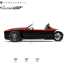 تحميل الصورة إلى عارض المعرض، Vanderhall Carmel Luxury Three-Wheel Roadster 185Hp 136Kw 280Nm 1.5L 4 Cylinder
