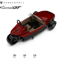 تحميل الصورة إلى عارض المعرض، Vanderhall Carmel Luxury Three-Wheel Roadster 185Hp 136Kw 280Nm 1.5L 4 Cylinder
