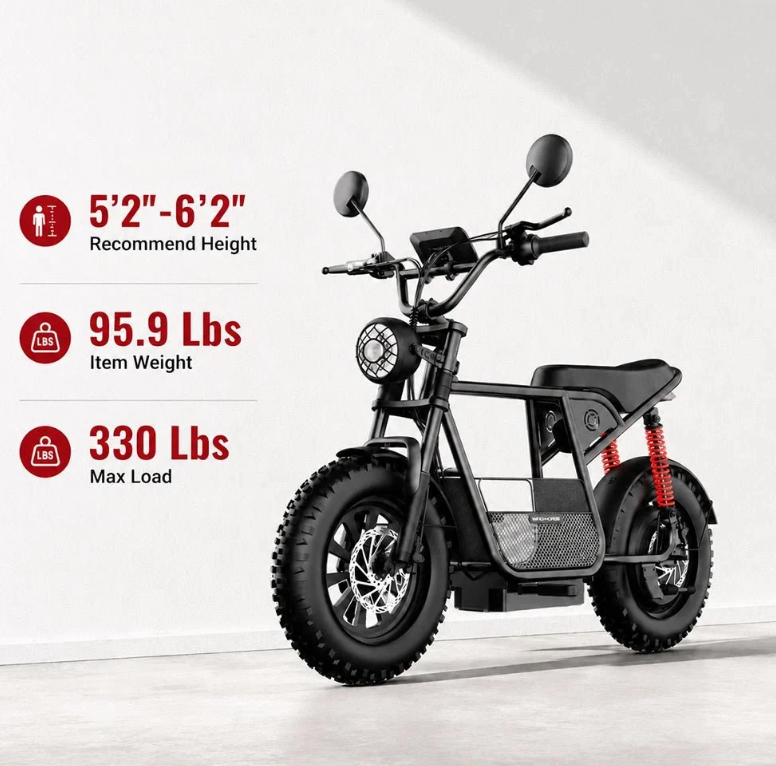 Wind Horse D1 Electric Bike 750W 50KM Range 32KM Speed