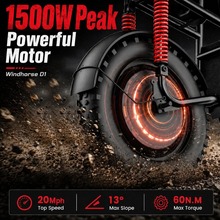 تحميل الصورة إلى عارض المعرض، Wind Horse D1 Electric Bike 750W 50KM Range 32KM Speed
