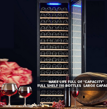 تحميل الصورة إلى عارض المعرض، Premium 110-Bottle Wine Cooler: Precision Cooling, Compact Design, and Ultra-Quiet Operation
