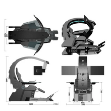 تحميل الصورة إلى عارض المعرض، Reclining Zero Gravity Computer Workstation-Heat Massage, RGB Swivel, Foot Rest
