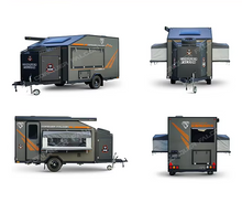 تحميل الصورة إلى عارض المعرض، 4x4 Aluminium Motor Home RV Caravan Trailer Small Travel Trailer for Truck Use for Camper Adventures
