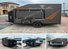 تحميل الصورة إلى عارض المعرض، 4x4 Aluminium Motor Home RV Caravan Trailer Small Travel Trailer for Truck Use for Camper Adventures
