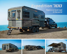 تحميل الصورة إلى عارض المعرض، Luxury Aluminium Offroad Family Caravan Trailer Hard Top Lift for Camping and Travel for Towing
