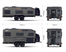 تحميل الصورة إلى عارض المعرض، Luxury Aluminium Offroad Family Caravan Trailer Hard Top Lift for Camping and Travel for Towing

