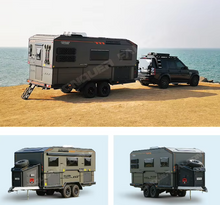 تحميل الصورة إلى عارض المعرض، Luxury Aluminium Offroad Family Caravan Trailer Hard Top Lift for Camping and Travel for Towing

