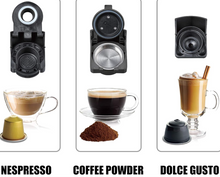 Load image into Gallery viewer, 3-in-1 Multi Capsule Coffee Machine, 0.6 L, 19 Bar
