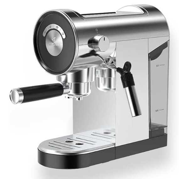 Espresso Coffee Machine - 0.9L, 20 Bar, with PID Temperature System and 360° Rotatable Steam Nozzle