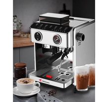 تحميل الصورة إلى عارض المعرض، MEBASHI Commercial Coffee Machine with Touch Screen, Dual Boiler &amp; Built-in Grinder, 20 Bar, Steel
