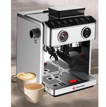 تحميل الصورة إلى عارض المعرض، MEBASHI Commercial Coffee Machine with Touch Screen, Dual Boiler &amp; Built-in Grinder, 20 Bar, Steel
