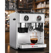 تحميل الصورة إلى عارض المعرض، MEBASHI Commercial Coffee Machine with Touch Screen, Dual Boiler &amp; Built-in Grinder, 20 Bar, Steel
