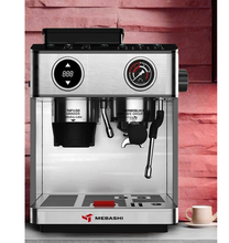 تحميل الصورة إلى عارض المعرض، MEBASHI Commercial Coffee Machine with Touch Screen, Dual Boiler &amp; Built-in Grinder, 20 Bar, Steel
