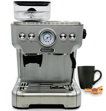 تحميل الصورة إلى عارض المعرض، Espresso Coffee Machine with Integrated Grinder, 2.7L Capacity, 20 Bar Pressure, Stainless Steel
