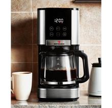 تحميل الصورة إلى عارض المعرض، Japanese Coffee Maker/Coffee Machine, 1000W, 12 Cup/1.5L, 24h Programmable, Drip Stop Mechanism, LCD Display, Stainless Steel (ME-DCM1005)
